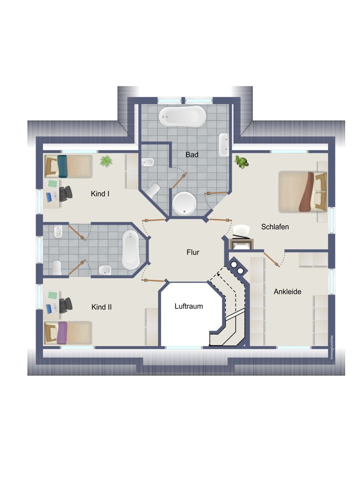 Grundriss OG Einfamilienhaus Garbsen / Osterwald Unterende