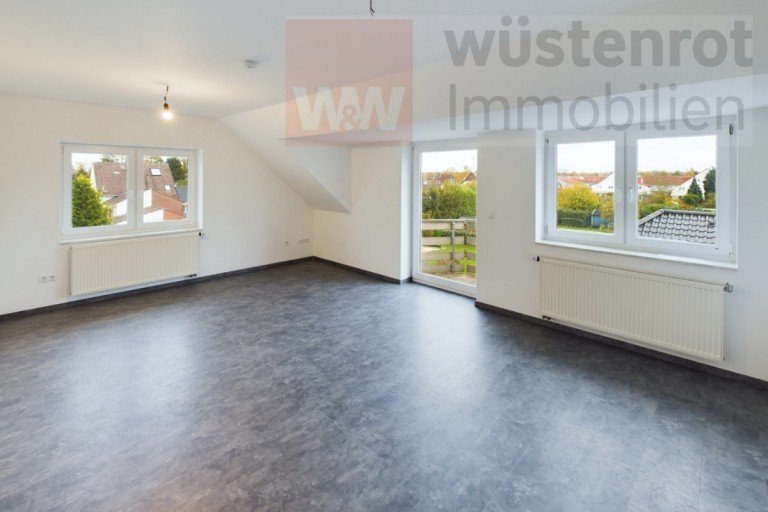 Wohnzimmer Hannover Dachgeschosswohnung Freie 3-Zimmer-DG in Hannover - Schwarze Heide mit Balkon