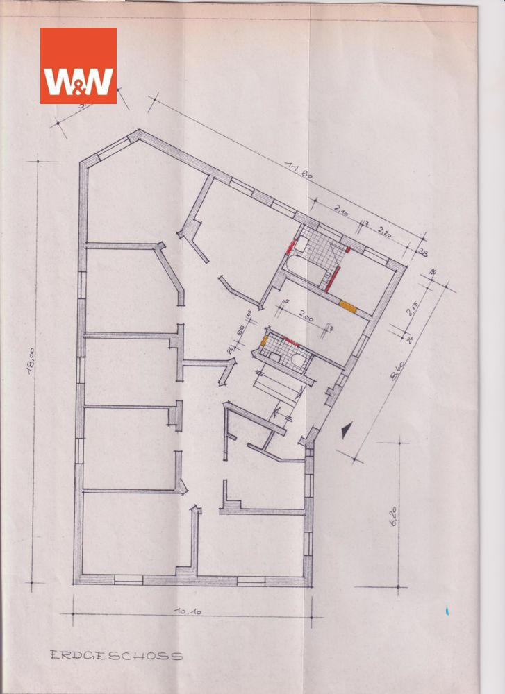 Grundriss EG (nicht ma�stabsgetreu) Mehrfamilienhaus Hannover