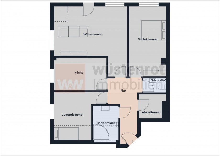 Grundriss Dachgeschosswohnung Hannover