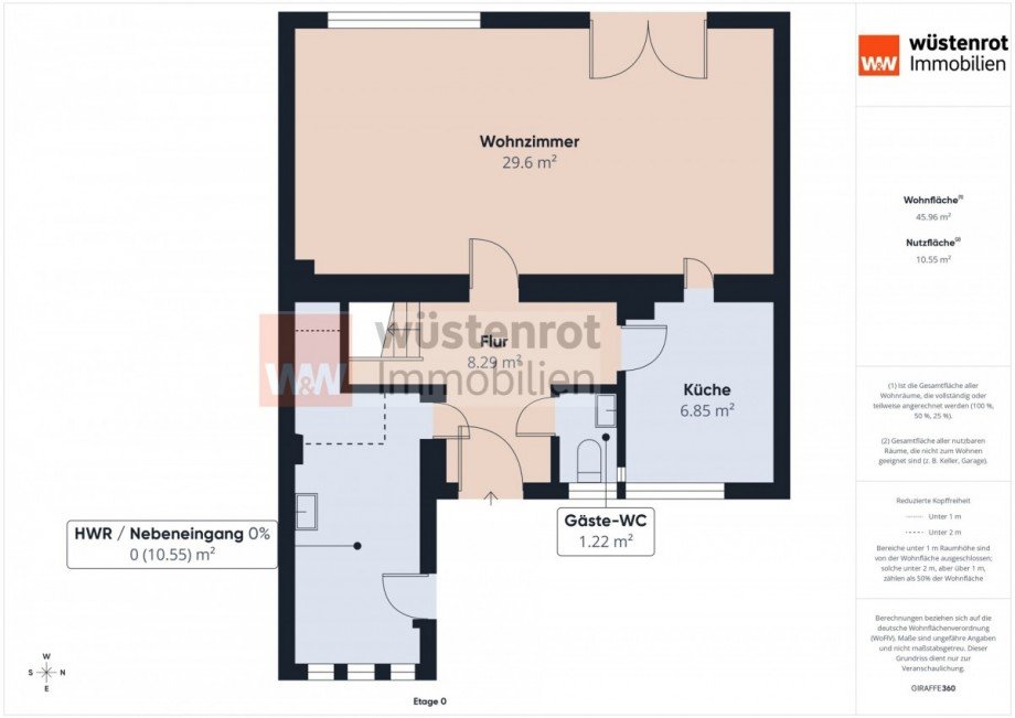 Grundriss EG Reihenmittelhaus Langenhagen