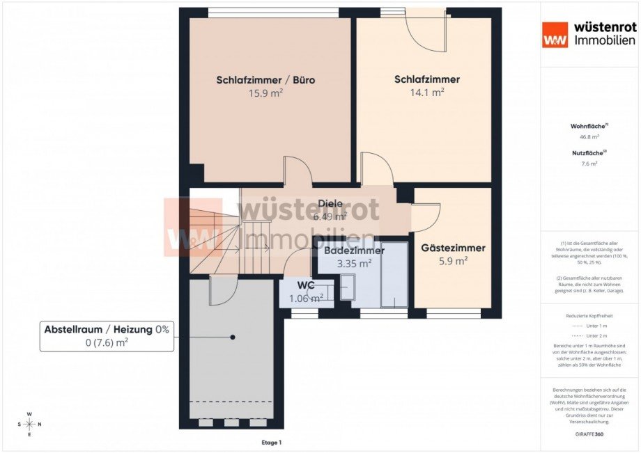 Grundriss OG Reihenmittelhaus Langenhagen