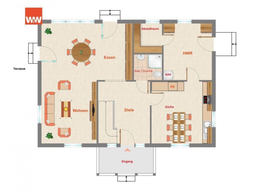 Grundriss EG Einfamilienhaus Harsum