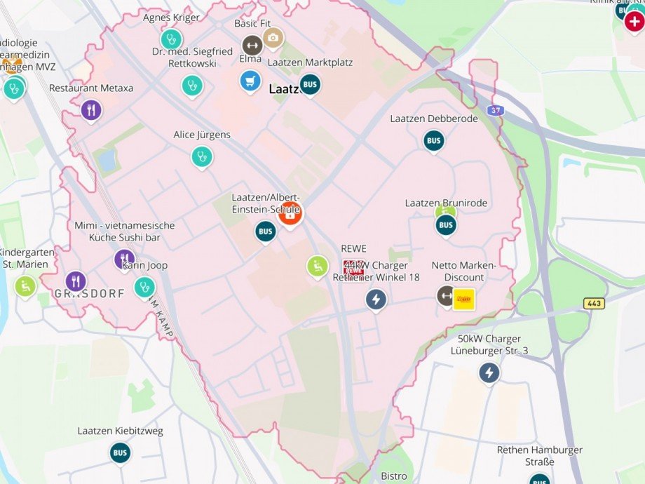 Lageplan_W50_�bersicht_Fu�_15min_4x3.jpg Etagenwohnung Laatzen