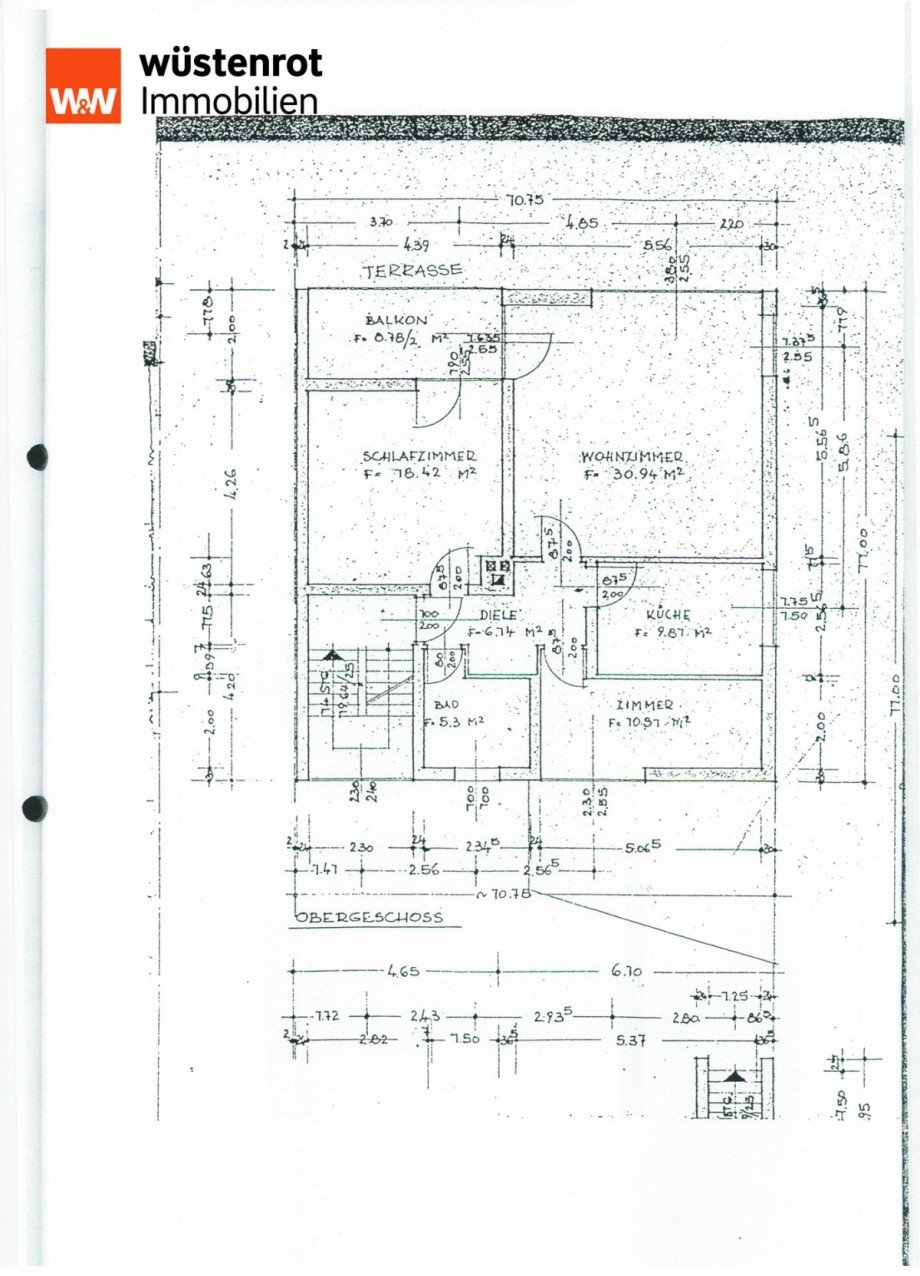 Grundriss alt Wohnung Hannover / Vinnhorst