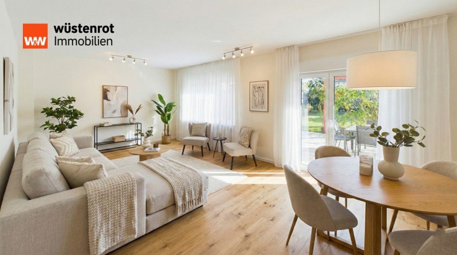 Wohnzimmer nachher KI Reihenmittelhaus Langenhagen