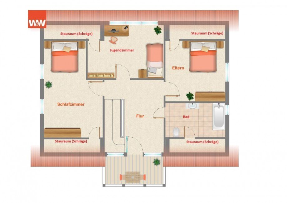 Grundriss OG Einfamilienhaus Harsum