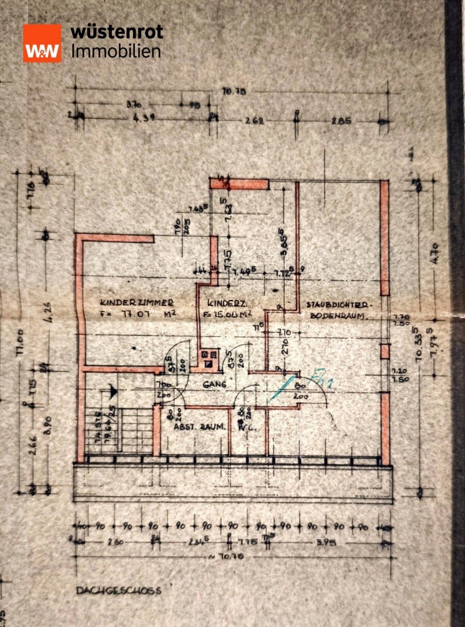 Grundriss DG-1 Haus Hannover / Vinnhorst