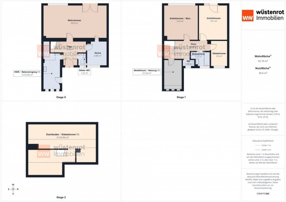 Grundriss ges. Reihenmittelhaus Langenhagen